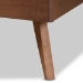 Baxton Studio Saki Mid-Century Modern Walnut Brown Finished Wood King Size Platform Bed - BSOSaki-Ash Walnut-King