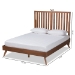 Baxton Studio Saki Mid-Century Modern Walnut Brown Finished Wood King Size Platform Bed - BSOSaki-Ash Walnut-King