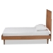 Baxton Studio Rin Mid-Century Modern Walnut Brown Finished Wood Twin Size Platform Bed - BSORin-Ash Walnut-Twin