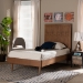 Baxton Studio Rin Mid-Century Modern Walnut Brown Finished Wood Twin Size Platform Bed - BSORin-Ash Walnut-Twin