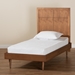 Baxton Studio Rin Mid-Century Modern Walnut Brown Finished Wood Twin Size Platform Bed - BSORin-Ash Walnut-Twin