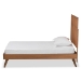 Baxton Studio Noela Mid-Century Modern Walnut Brown Finished Wood Twin Size Platform Bed - BSONoela-Ash Walnut-Twin