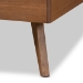 Baxton Studio Noela Mid-Century Modern Walnut Brown Finished Wood Twin Size Platform Bed - BSONoela-Ash Walnut-Twin