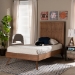 Baxton Studio Noela Mid-Century Modern Walnut Brown Finished Wood Twin Size Platform Bed - BSONoela-Ash Walnut-Twin
