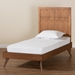 Baxton Studio Noela Mid-Century Modern Walnut Brown Finished Wood Twin Size Platform Bed - BSONoela-Ash Walnut-Twin