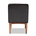 Baxton Studio Daymond Mid-Century Modern Dark Brown Faux Leather Upholstered and Walnut Brown Finished Wood Dining Chair - BSOBBT8051.12-Dark Brown/Walnut-CC