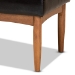Baxton Studio Daymond Mid-Century Modern Dark Brown Faux Leather Upholstered and Walnut Brown Finished Wood Dining Bench - BSOBBT8051.12-Dark Brown/Walnut-Bench