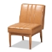 Baxton Studio Daymond Mid-Century Modern Tan Faux Leather Upholstered and Walnut Brown Finished Wood 5-Piece Dining Nook Set - BSOBBT8051.12-Tan/Walnut-5PC Dining Nook Set