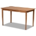 Baxton Studio Daymond Mid-Century Modern Tan Faux Leather Upholstered and Walnut Brown Finished Wood 5-Piece Dining Nook Set - BSOBBT8051.12-Tan/Walnut-5PC Dining Nook Set