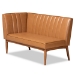 Baxton Studio Daymond Mid-Century Modern Tan Faux Leather Upholstered and Walnut Brown Finished Wood 4-Piece Dining Nook Set - BSOBBT8051.12-Tan/Walnut-4PC Dining Nook Set