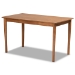 Baxton Studio Daymond Mid-Century Modern Tan Faux Leather Upholstered and Walnut Brown Finished Wood 3-Piece Dining Nook Set - BSOBBT8051.12-Tan/Walnut-3PC Dining Nook Set