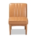 Baxton Studio Daymond Mid-Century Modern Tan Faux Leather Upholstered and Walnut Brown Finished Wood Dining Chair - BSOBBT8051.12-Tan/Walnut-CC