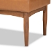 Baxton Studio Daymond Mid-Century Modern Tan Faux Leather Upholstered and Walnut Brown Finished Wood Dining Bench - BSOBBT8051.12-Tan/Walnut-Bench