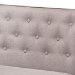 Baxton Studio Riordan Mid-Century Modern Grey Fabric Upholstered and Walnut Brown Finished Wood 2-Piece Dining Nook Banquette Set - BSOBBT8051.13-Grey/Walnut-2PC SF Bench