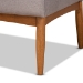 Baxton Studio Riordan Mid-Century Modern Grey Fabric Upholstered and Walnut Brown Finished Wood 4-Piece Dining Nook Set - BSOBBT8051.13-Grey/Walnut-4PC Dining Nook Set