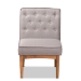 Baxton Studio Riordan Mid-Century Modern Grey Fabric Upholstered and Walnut Brown Finished Wood Dining Chair - BSOBBT8051.13-Grey/Walnut-CC