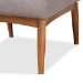 Baxton Studio Riordan Mid-Century Modern Grey Fabric Upholstered and Walnut Brown Finished Wood Dining Chair - BSOBBT8051.13-Grey/Walnut-CC