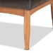 Baxton Studio Riordan Mid-Century Modern Dark Brown Faux Leather Upholstered and Walnut Brown Finished Wood 4-Piece Dining Nook Set - BSOBBT8051.13-Dark Brown/Walnut-4PC Dining Nook Set