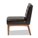Baxton Studio Riordan Mid-Century Modern Dark Brown Faux Leather Upholstered and Walnut Brown Finished Wood Dining Chair - BSOBBT8051.13-Dark Brown/Walnut-CC