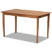 Baxton Studio Riordan Mid-Century Modern Tan Faux Leather Upholstered and Walnut Brown Finished Wood 4-Piece Dining Nook Set - BSOBBT8051.13-Tan/Walnut-4PC Dining Nook Set