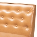 Baxton Studio Riordan Mid-Century Modern Tan Faux Leather Upholstered and Walnut Brown Finished Wood 2-Piece Dining Nook Banquette Set - BSOBBT8051.13-Tan/Walnut-2PC SF Bench