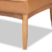 Baxton Studio Riordan Mid-Century Modern Tan Faux Leather Upholstered and Walnut Brown Finished Wood 2-Piece Dining Nook Banquette Set - BSOBBT8051.13-Tan/Walnut-2PC SF Bench