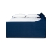Baxton Studio Lennon Modern and Contemporary Navy Blue Velvet Fabric Upholstered Full Size Daybed with Trundle - BSOCF9172-Navy Blue Velvet-Daybed-F/T