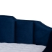 Baxton Studio Lennon Modern and Contemporary Navy Blue Velvet Fabric Upholstered Full Size Daybed with Trundle - BSOCF9172-Navy Blue Velvet-Daybed-F/T