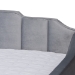 Baxton Studio Lennon Modern and Contemporary Grey Velvet Fabric Upholstered Full Size Daybed with Trundle - BSOCF9172-Silver Grey Velvet-Daybed-F/T