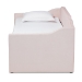 Baxton Studio Lennon Modern and Contemporary Pink Velvet Fabric Upholstered Twin Size Daybed with Trundle - BSOCF9172-Pink Velvet Velvet-Daybed-T/T