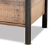 Baxton Studio Vaughan Modern and Contemporary Two-Tone Rustic Oak Brown and Black Finished Wood Nightstand - BSOSM-NS3840-Yosemile Oak-NS