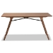 Baxton Studio Saxton Mid-Century Modern Transitional Walnut Brown Finished Wood Dining Table - BSORDT347-Walnut-DT
