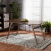 Baxton Studio Saxton Mid-Century Modern Transitional Walnut Brown Finished Wood Dining Table - BSORDT347-Walnut-DT