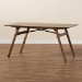 Baxton Studio Saxton Mid-Century Modern Transitional Walnut Brown Finished Wood Dining Table - BSORDT347-Walnut-DT