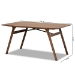 Baxton Studio Saxton Mid-Century Modern Transitional Walnut Brown Finished Wood Dining Table - BSORDT347-Walnut-DT
