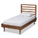 Baxton Studio Ryo Mid-Century Modern Transitional Walnut Brown Finished Wood Twin Size Platform Bed