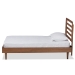 Baxton Studio Ryo Mid-Century Modern Transitional Walnut Brown Finished Wood Twin Size Platform Bed - BSORyo-Ash Walnut-Twin