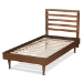 Baxton Studio Ryo Mid-Century Modern Transitional Walnut Brown Finished Wood Twin Size Platform Bed - BSORyo-Ash Walnut-Twin
