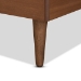 Baxton Studio Ryo Mid-Century Modern Transitional Walnut Brown Finished Wood Twin Size Platform Bed - BSORyo-Ash Walnut-Twin