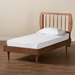 Baxton Studio Chiyo Mid-Century Modern Transitional Walnut Brown Finished Wood Twin Size Platform Bed - BSOChiyo-Ash Walnut-Twin