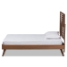 Baxton Studio Gemma Mid-Century Modern Transitional Walnut Brown Finished Wood Twin Size Platform Bed - BSOGemma-Ash Walnut-Twin