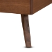 Baxton Studio Gemma Mid-Century Modern Transitional Walnut Brown Finished Wood Twin Size Platform Bed - BSOGemma-Ash Walnut-Twin