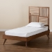 Baxton Studio Gemma Mid-Century Modern Transitional Walnut Brown Finished Wood Twin Size Platform Bed - BSOGemma-Ash Walnut-Twin