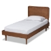 Baxton Studio Gisa Mid-Century Modern Transitional Walnut Brown Finished Wood Twin Size Platform Bed