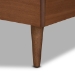 Baxton Studio Gisa Mid-Century Modern Transitional Walnut Brown Finished Wood Twin Size Platform Bed - BSOGisa-Ash Walnut-Twin