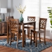 Baxton Studio Caron Modern and Contemporary Walnut Brown Finished Wood 5-Piece Pub Set - BSORH317P-Walnut-5PC Pub Set