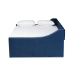 Baxton Studio Raphael Modern and Contemporary Navy Blue Velvet Fabric Upholstered Queen Size Daybed with Trundle - BSOCF9228 -Navy Blue Velvet-Daybed-Q/T