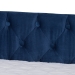 Baxton Studio Raphael Modern and Contemporary Navy Blue Velvet Fabric Upholstered Queen Size Daybed with Trundle - BSOCF9228 -Navy Blue Velvet-Daybed-Q/T