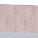Baxton Studio Raphael Modern and Contemporary Pink Velvet Fabric Upholstered Full Size Daybed with Trundle - BSOCF9228 -Pink Velvet-Daybed-F/T