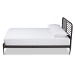 Baxton Studio Dora Modern and Contemporary Industrial Black Bronze Metal Queen Size Platform Bed - BSOTS-Dora-Black-Queen